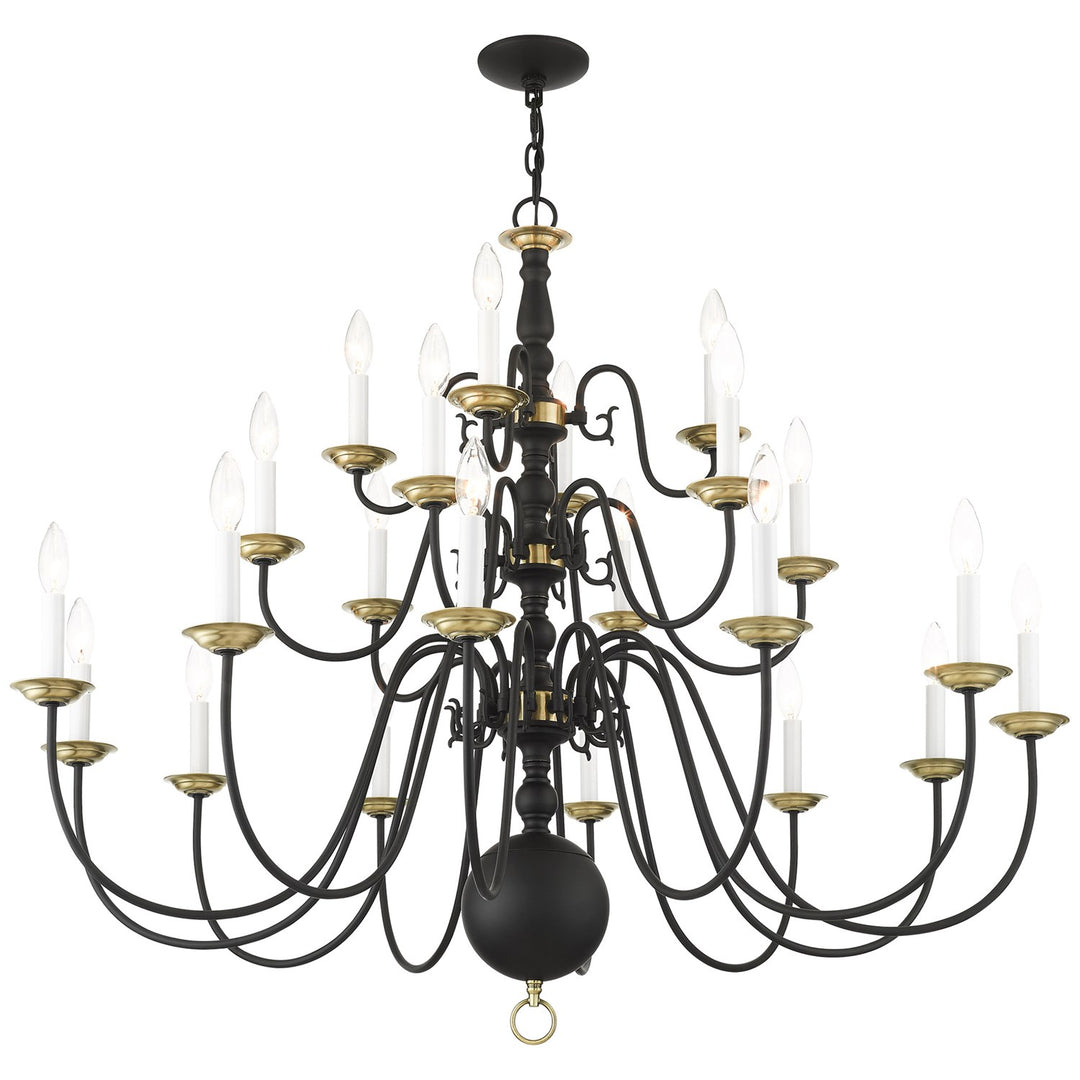 22 Light Black Chandelier