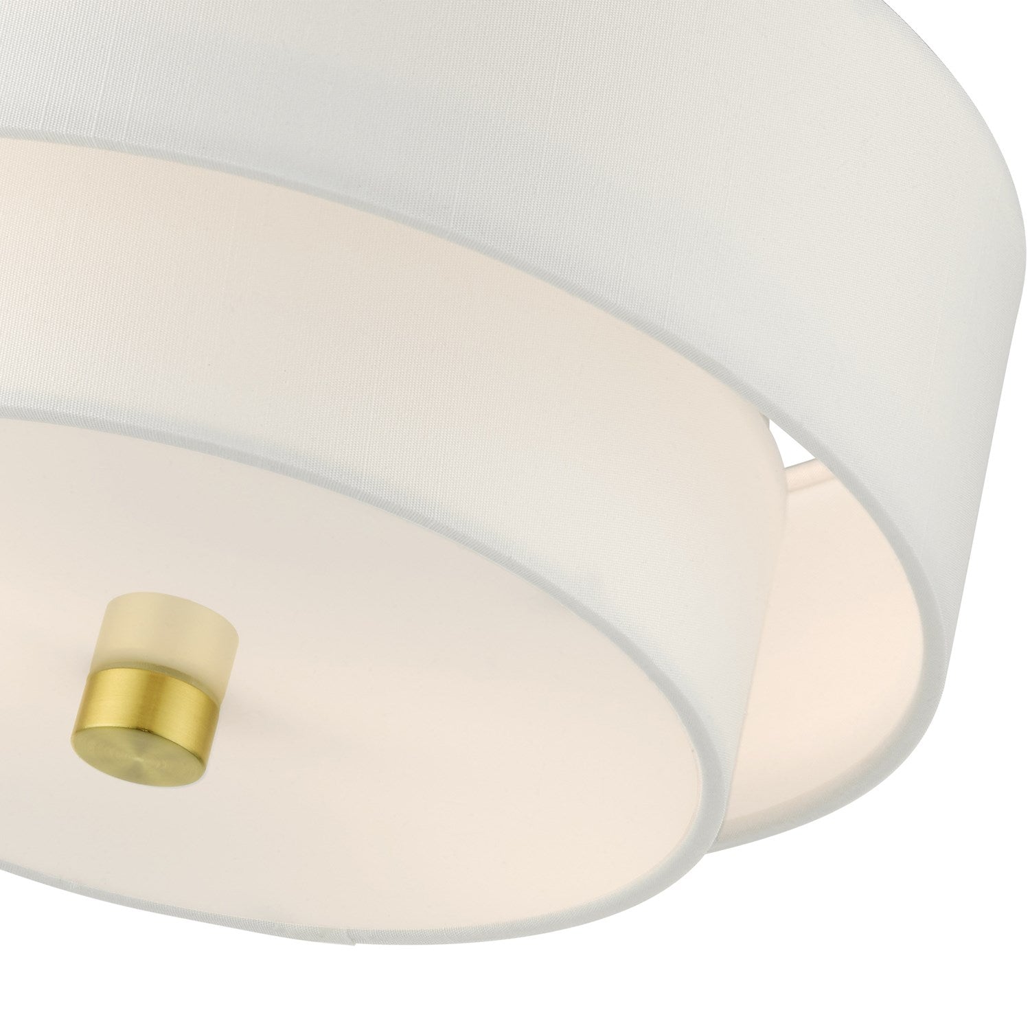2 Light Satin Brass Semi Flush