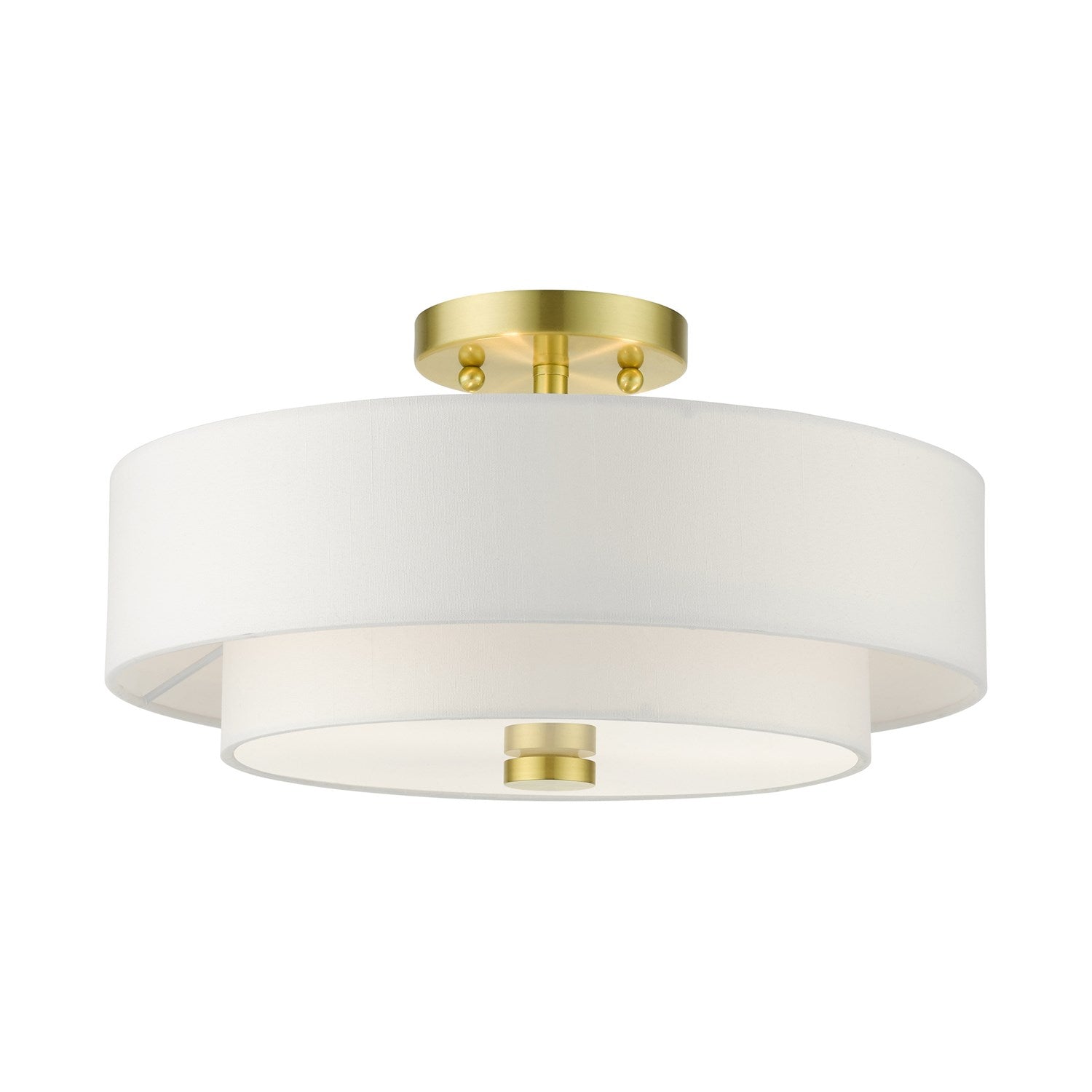 3 Light Satin Brass Semi Flush by Livex Lighting