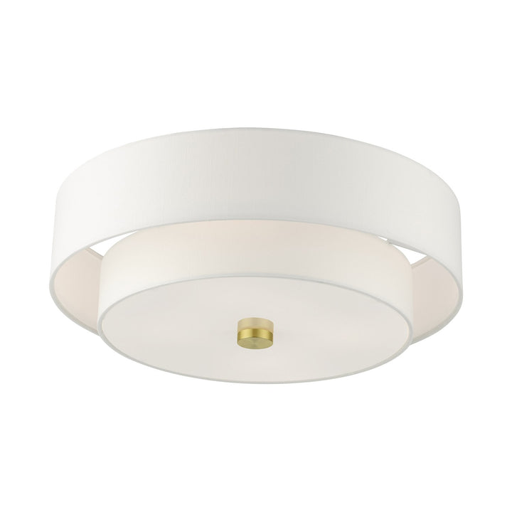 4 Light Satin Brass Semi Flush