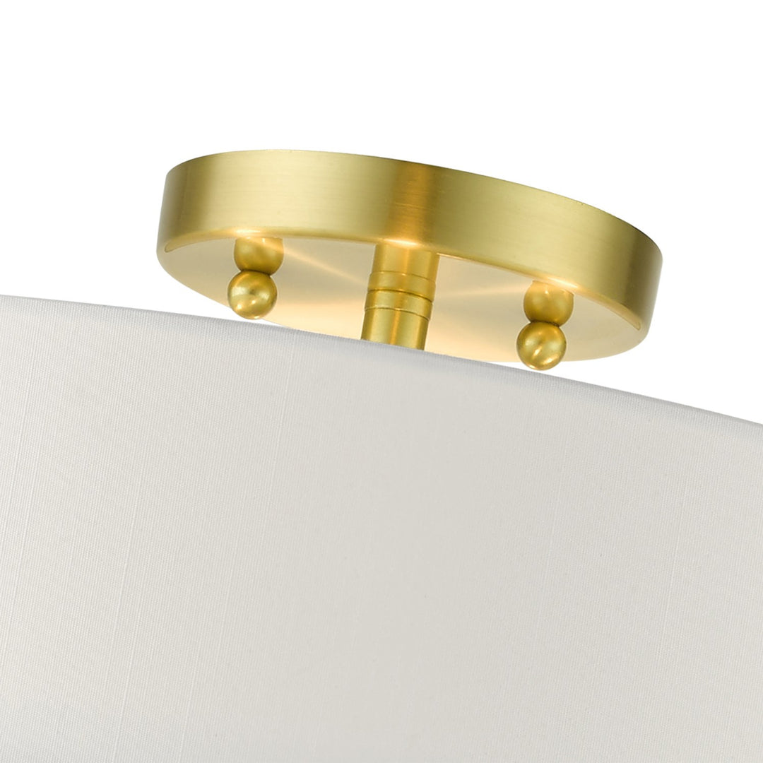 4 Light Satin Brass Semi Flush