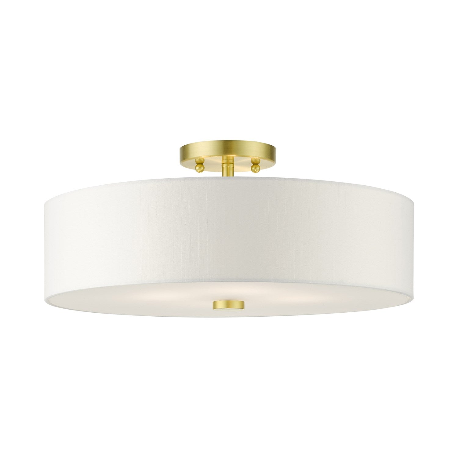 4 Light Satin Brass Semi Flush by Livex Lighting