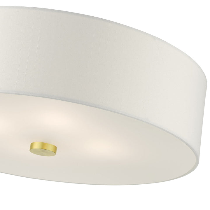4 Light Satin Brass Semi Flush
