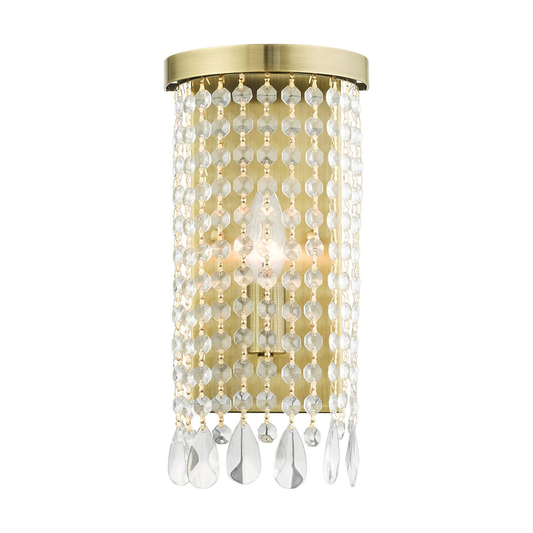 1 Light Antique Brass Ada Sconce by Livex Lighting