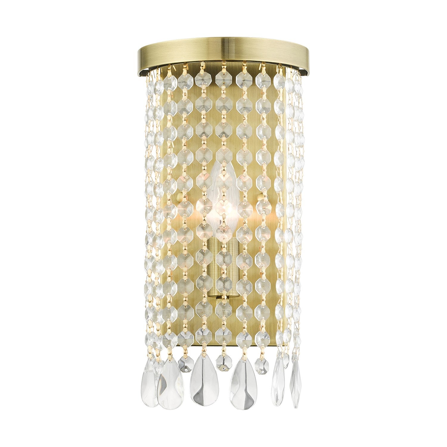 1 Light Antique Brass Ada Sconce by Livex Lighting