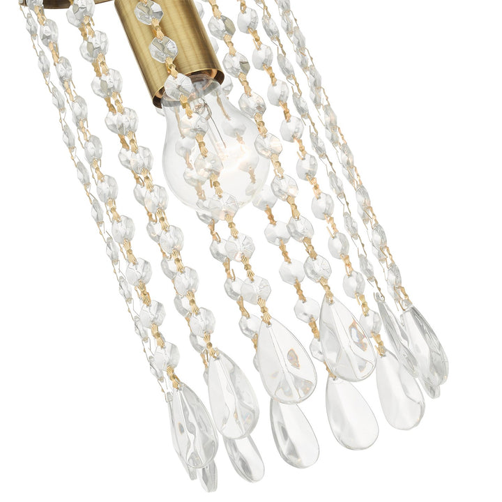 1 Light Antique Brass Single Pendant