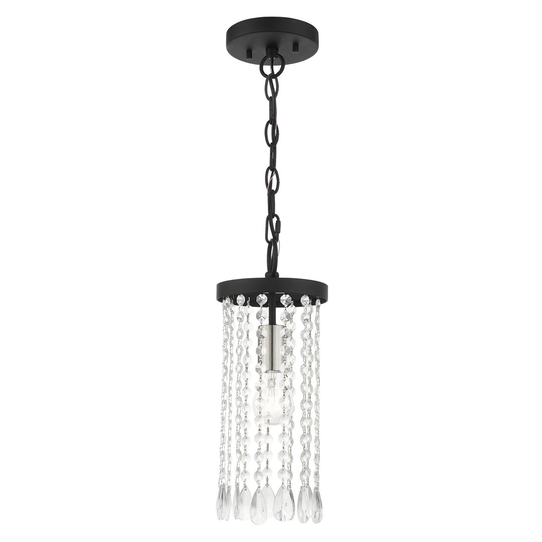 1 Light Black Single Pendant by Livex Lighting