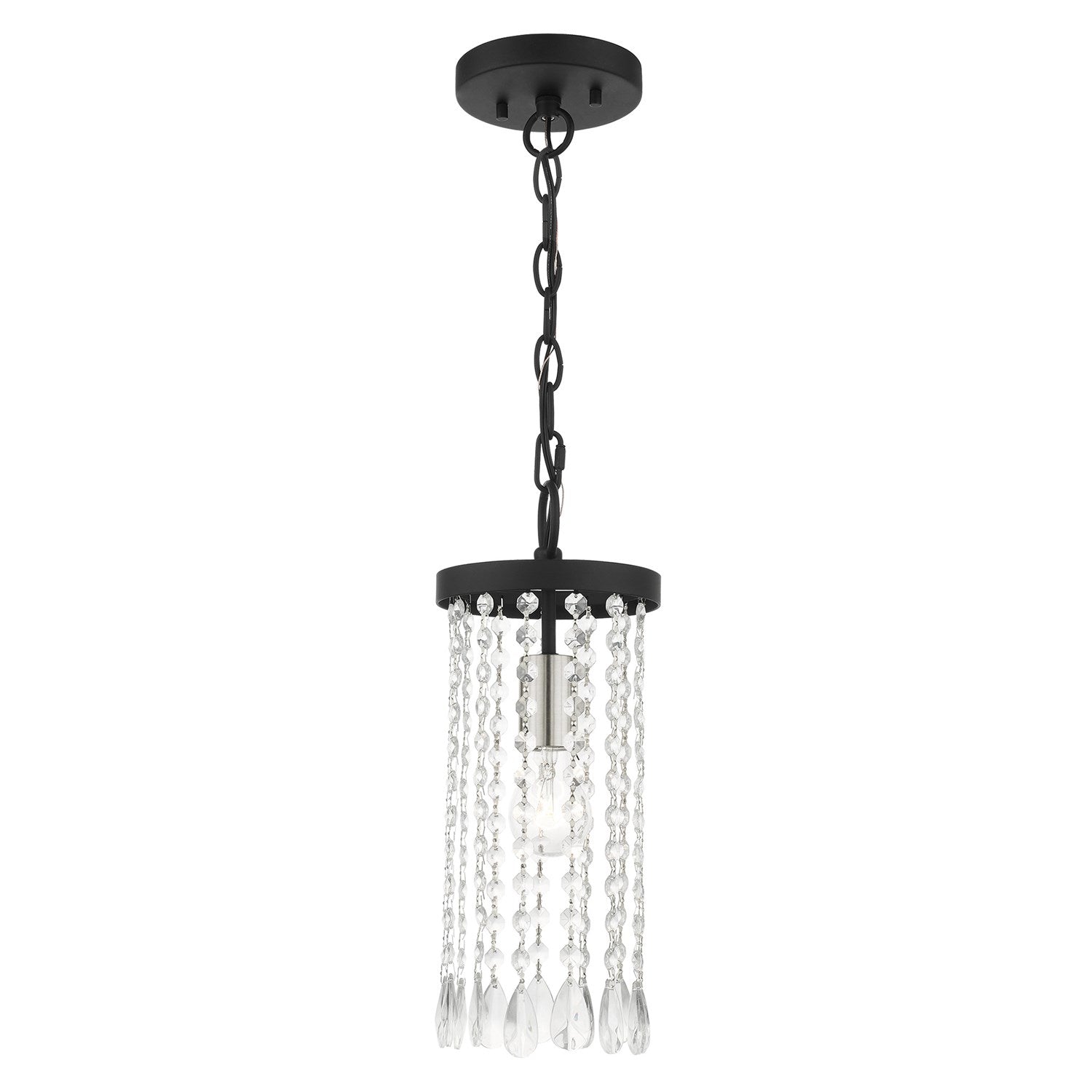 1 Light Black Single Pendant by Livex Lighting