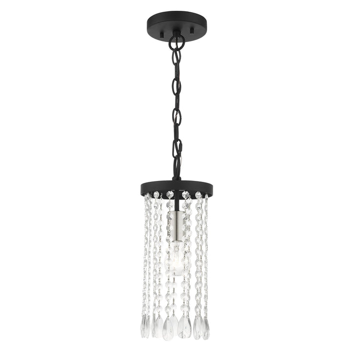 1 Light Black Single Pendant by Livex Lighting