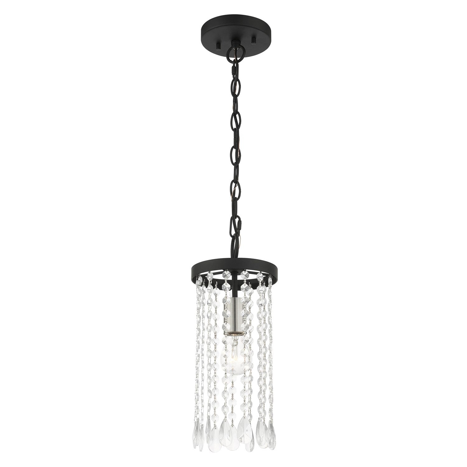 1 Light Black Single Pendant