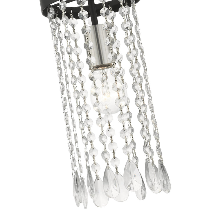 1 Light Black Single Pendant