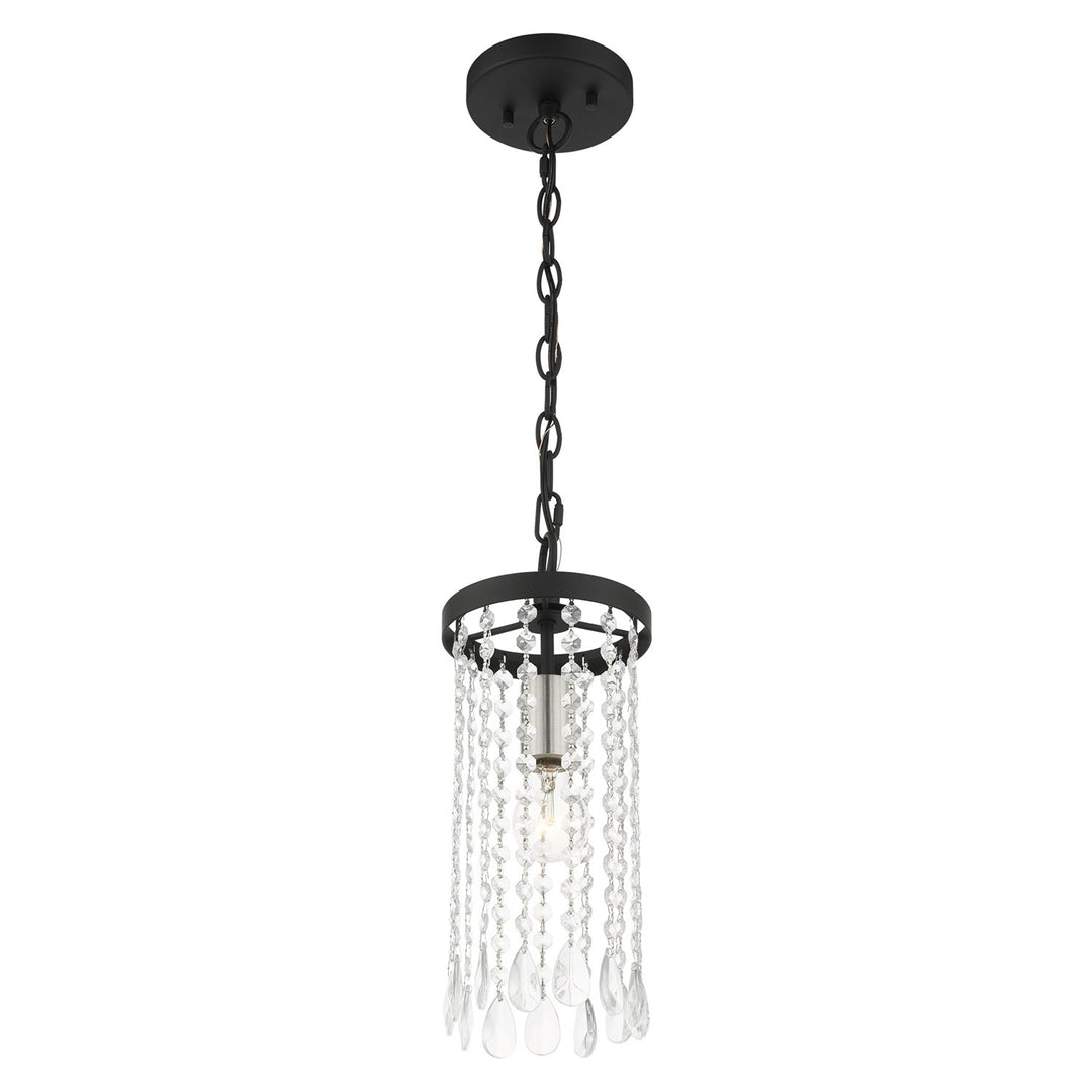 1 Light Black Single Pendant