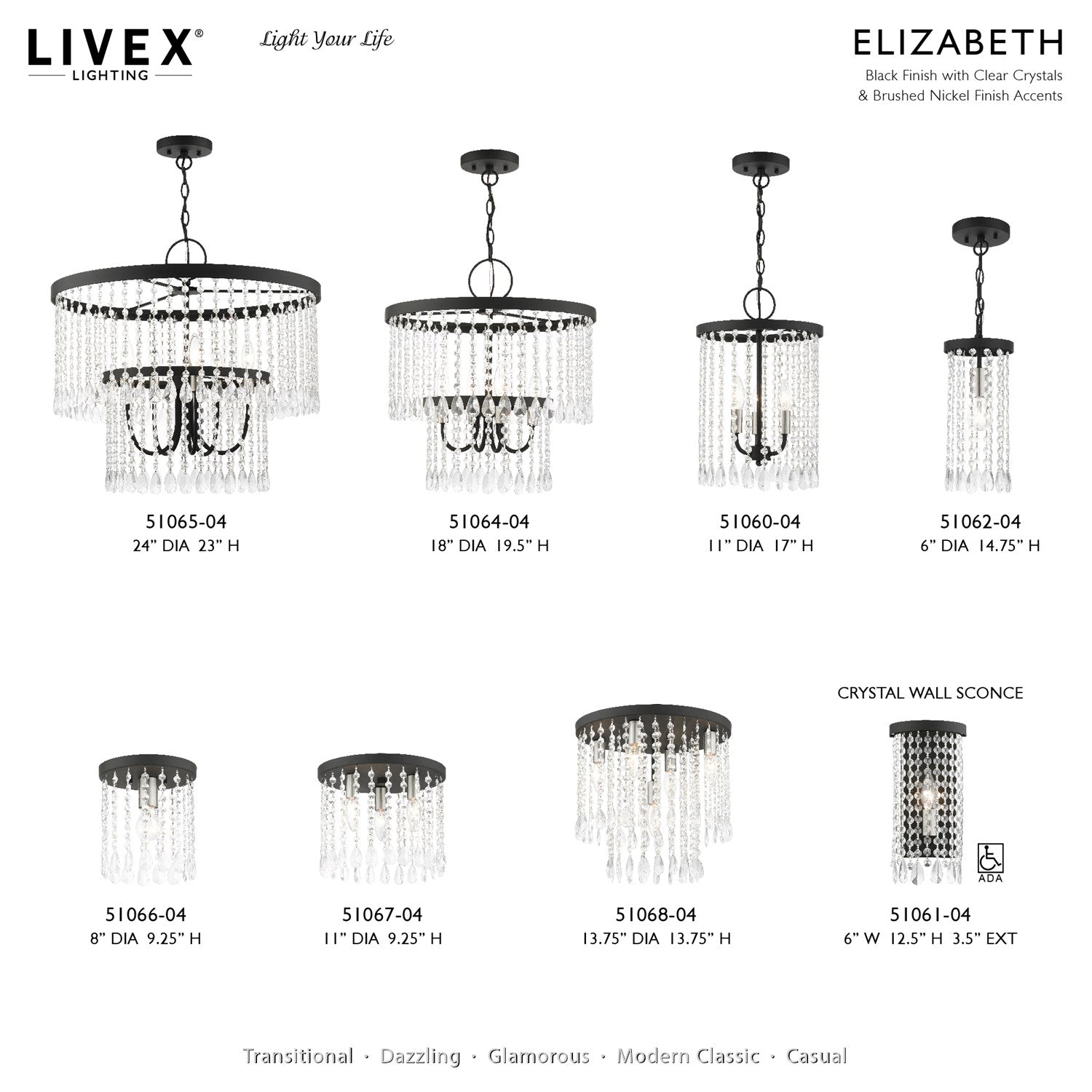 3 Light Black Flush Mount