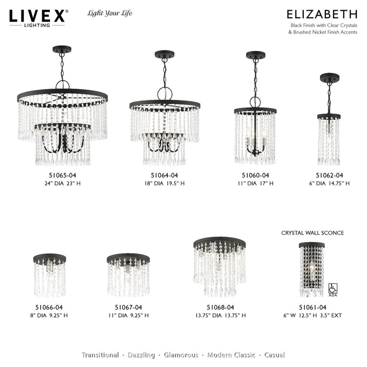 3 Light Black Flush Mount
