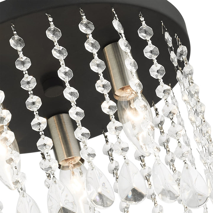 3 Light Black Flush Mount