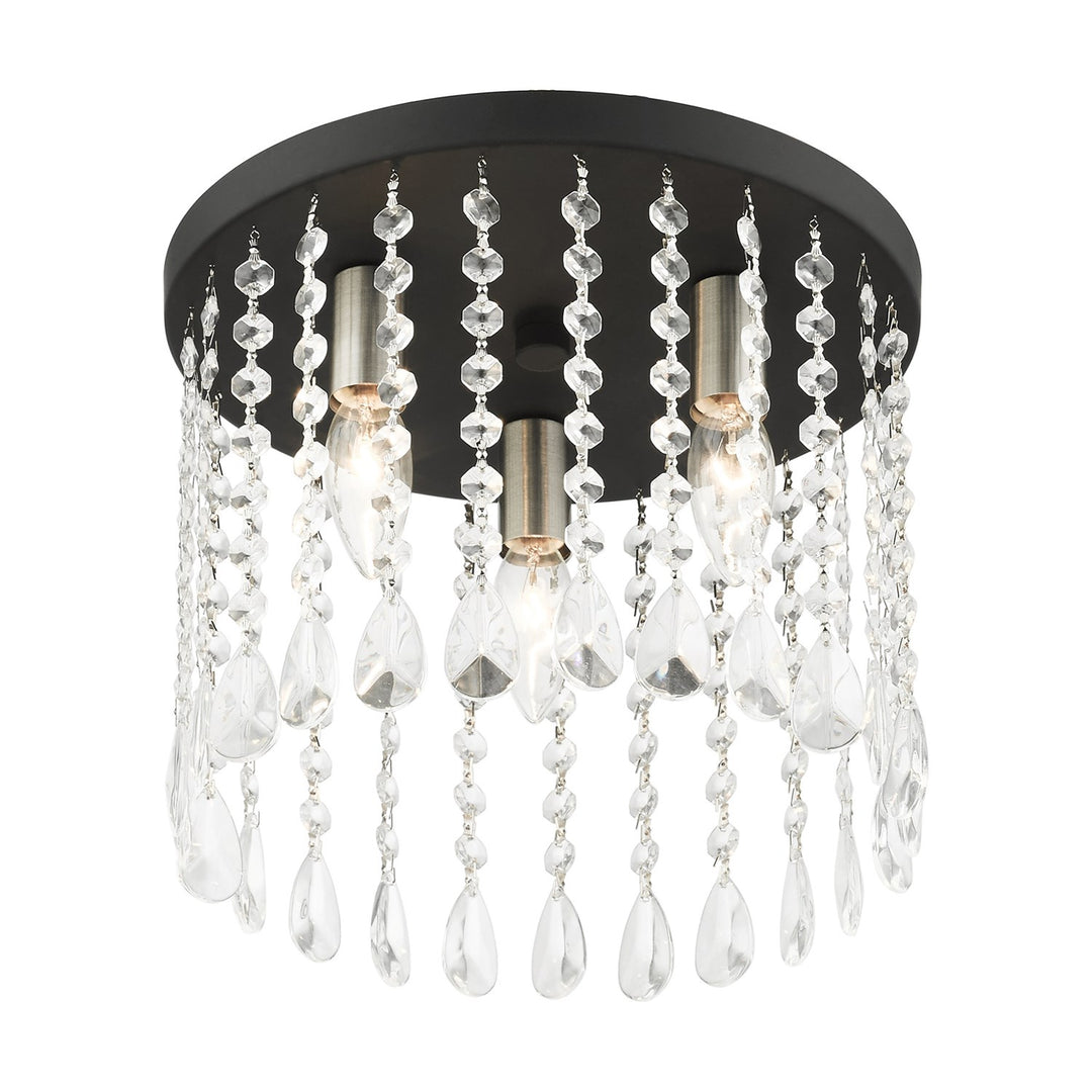 3 Light Black Flush Mount