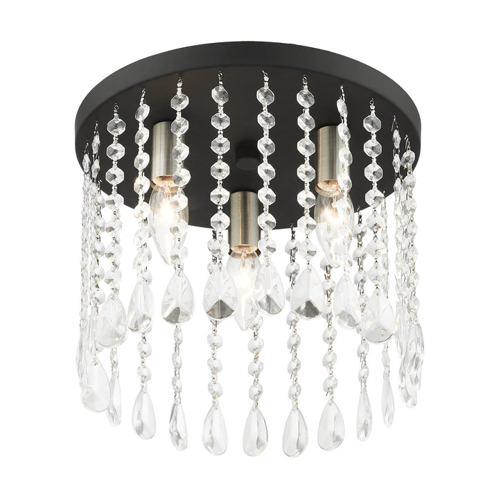 3 Light Black Flush Mount