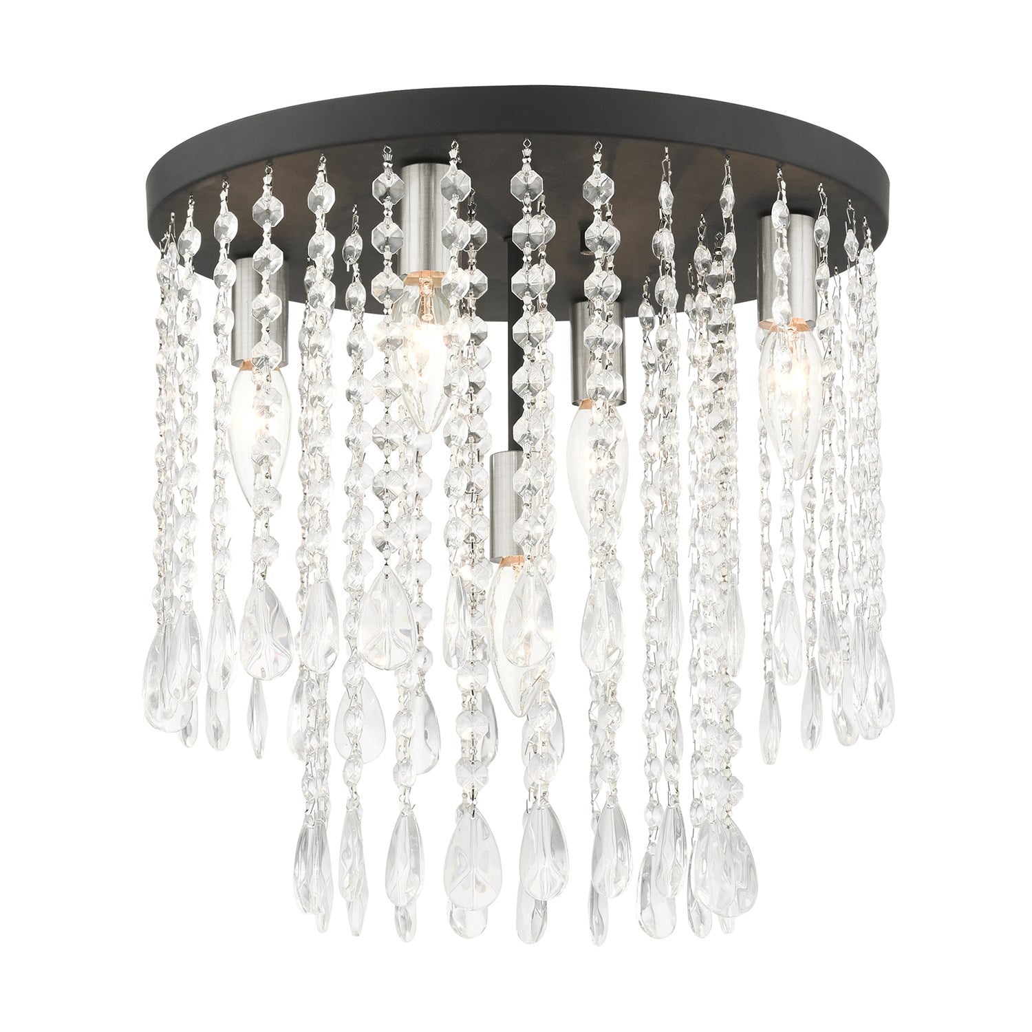 5 Light Black Flush Mount by Livex Lighting