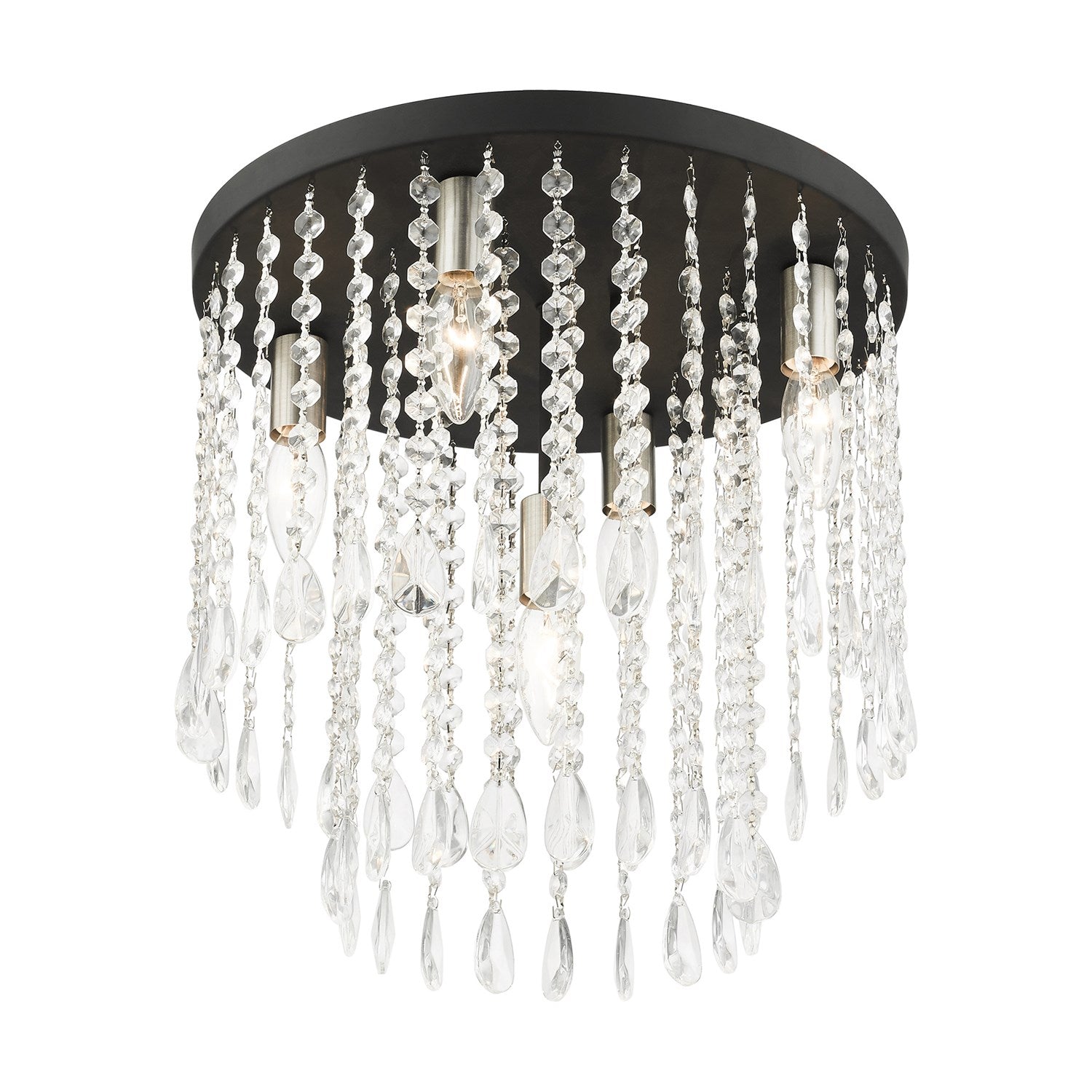 5 Light Black Flush Mount