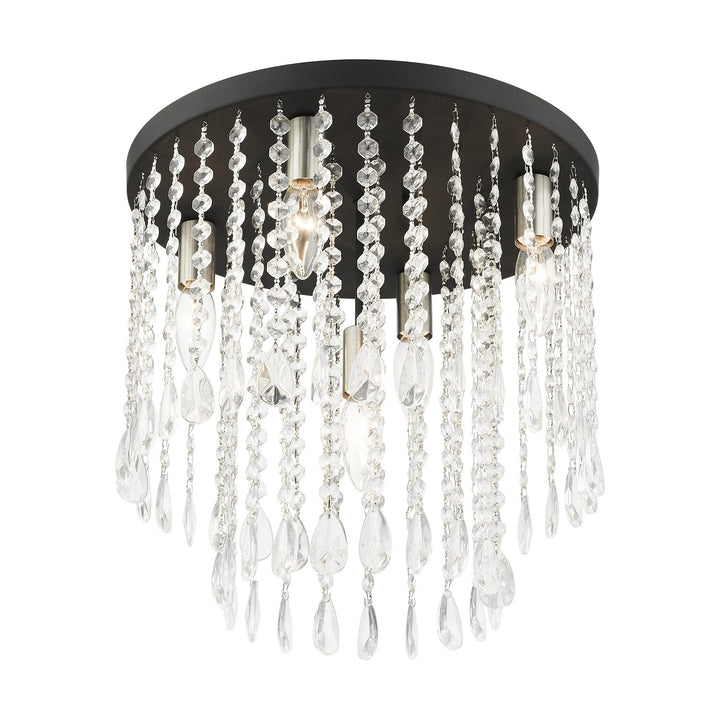 5 Light Black Flush Mount