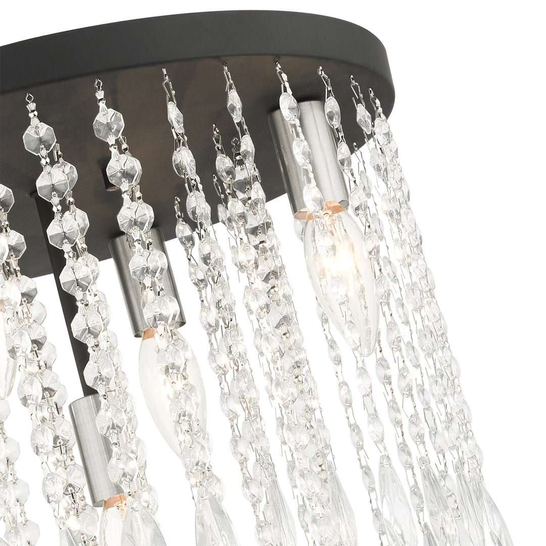 5 Light Black Flush Mount
