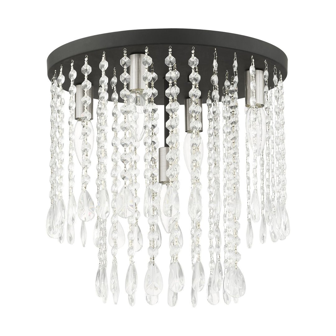 5 Light Black Flush Mount