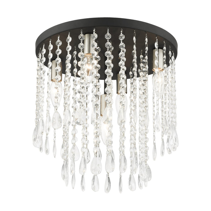 5 Light Black Flush Mount