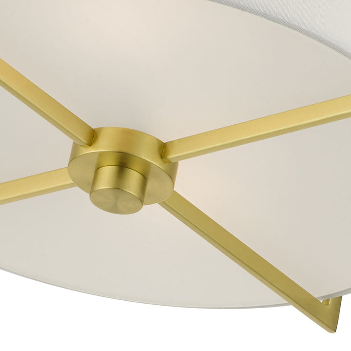 2 Light Satin Brass Semi Flush