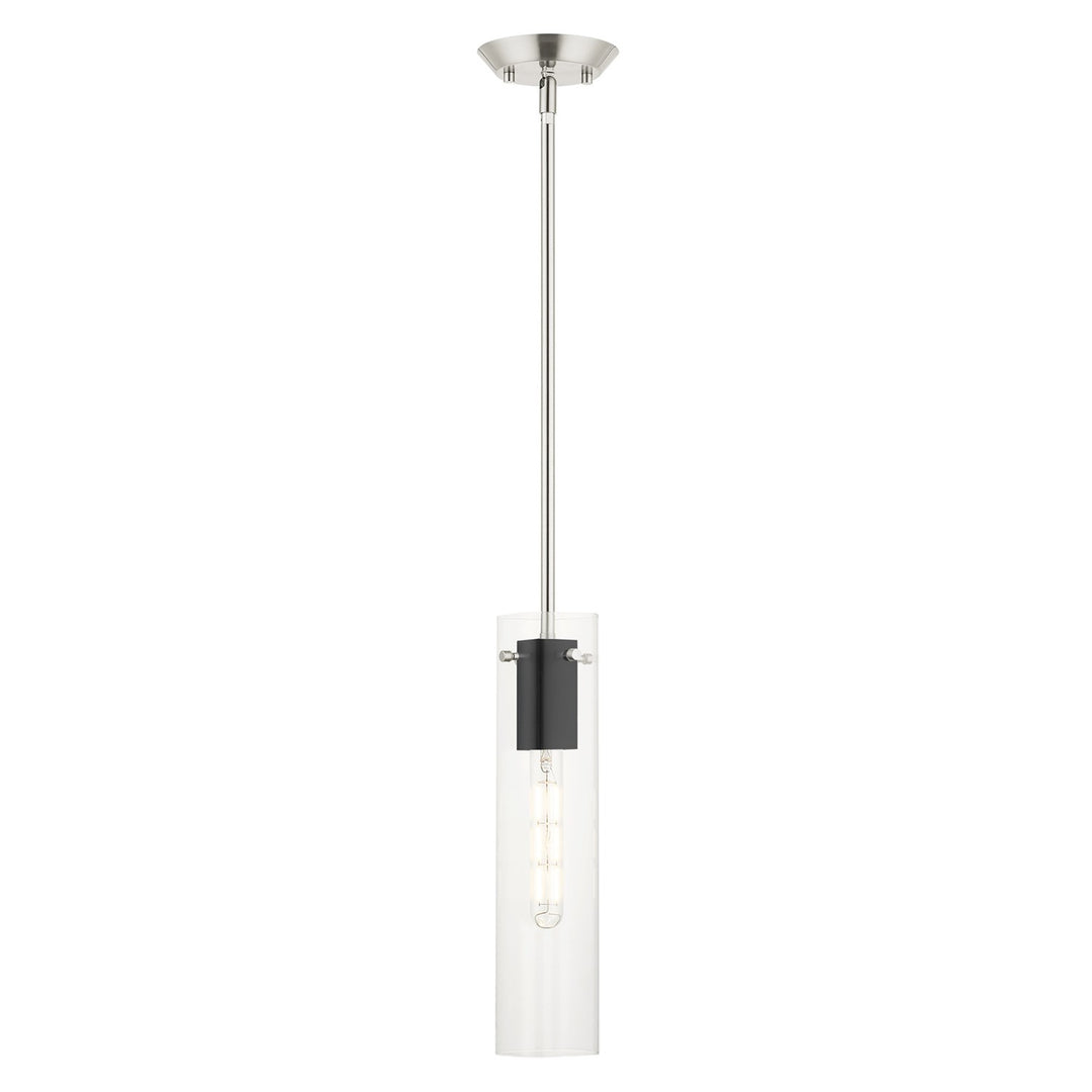 1 Light Brushed Nickel Pendant by Livex Lighting