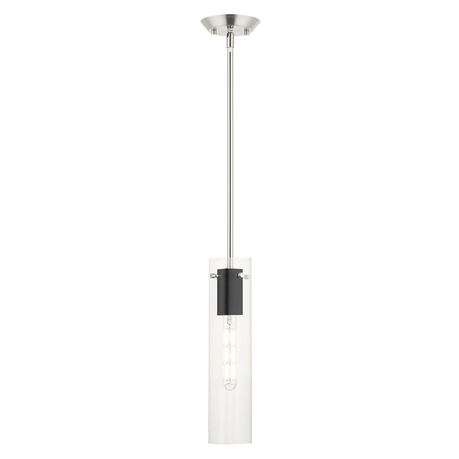 1 Light Brushed Nickel Pendant by Livex Lighting