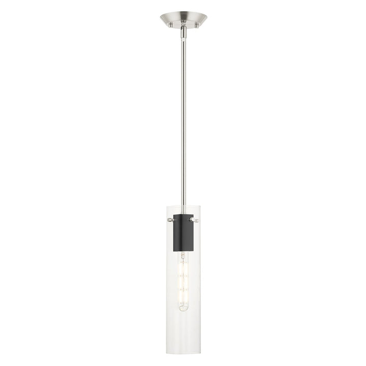 1 Light Brushed Nickel Pendant by Livex Lighting