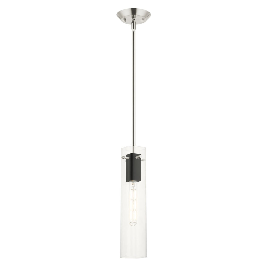 1 Light Brushed Nickel Pendant