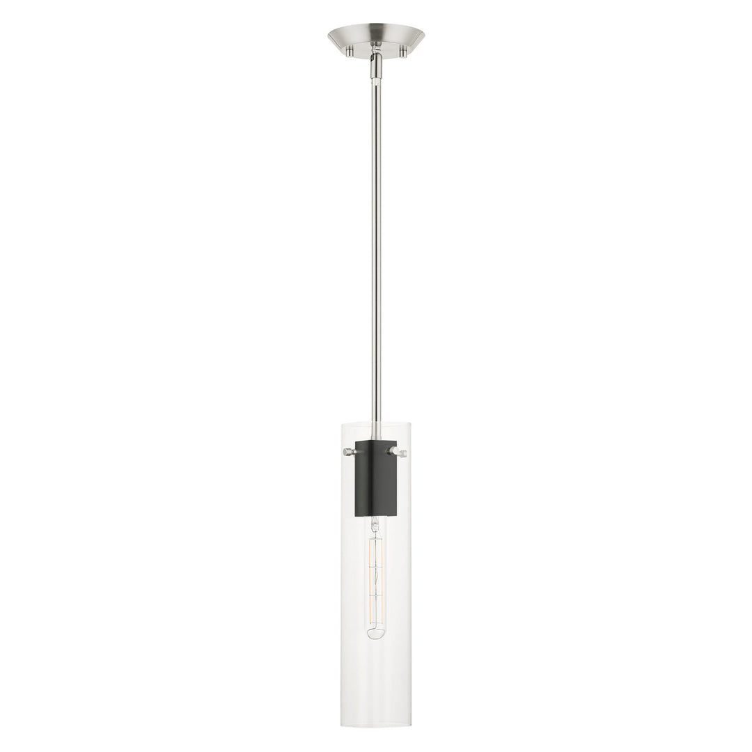 1 Light Brushed Nickel Pendant