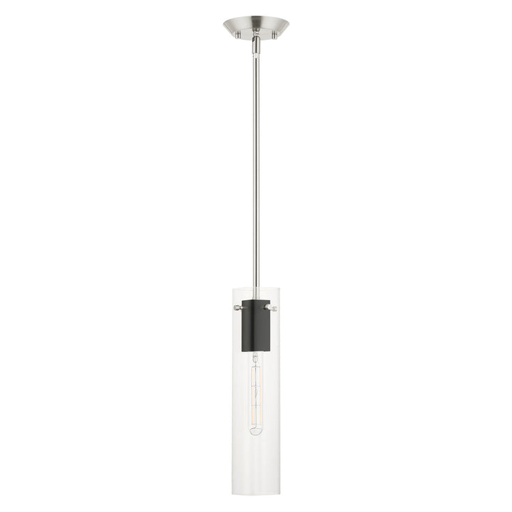 1 Light Brushed Nickel Pendant