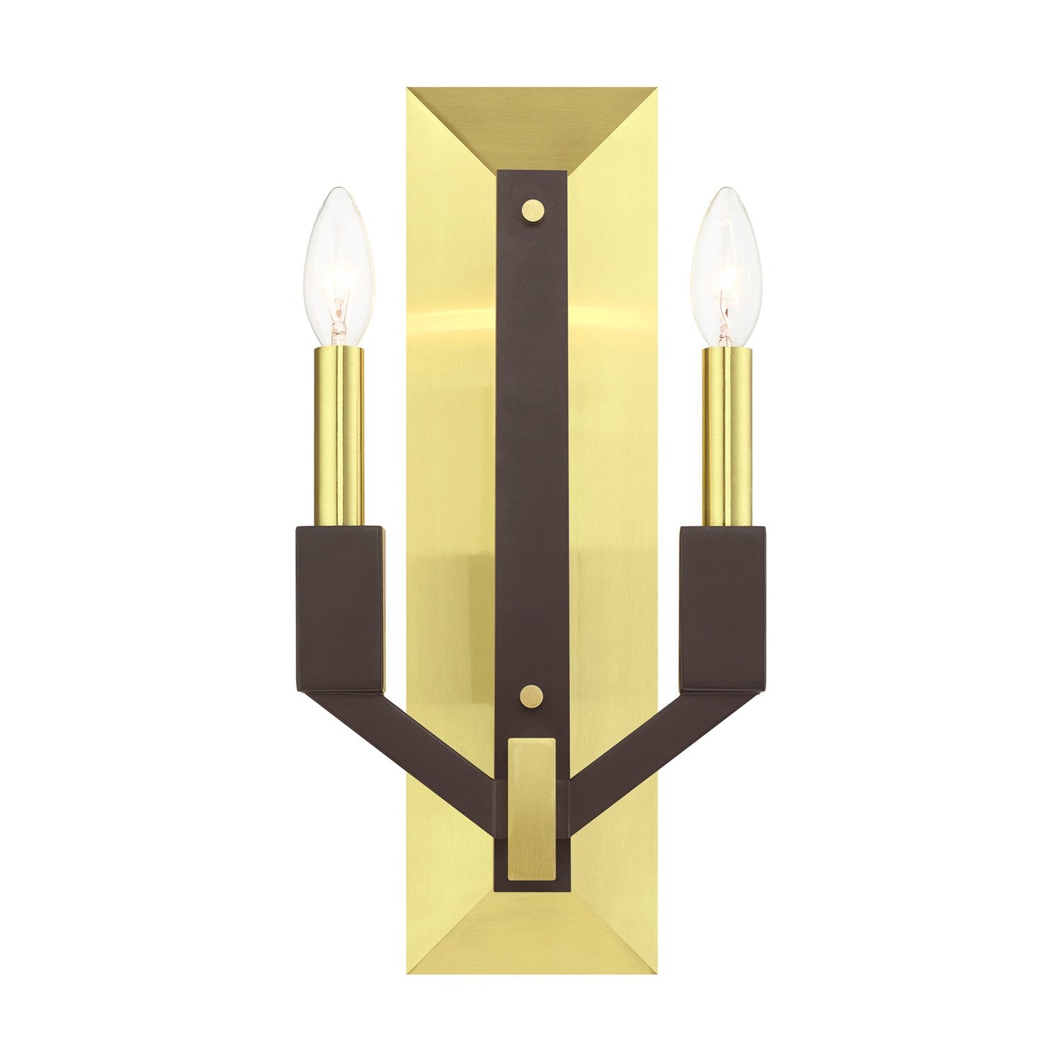 2 Light Satin Brass Ada Double Sconce by Livex Lighting