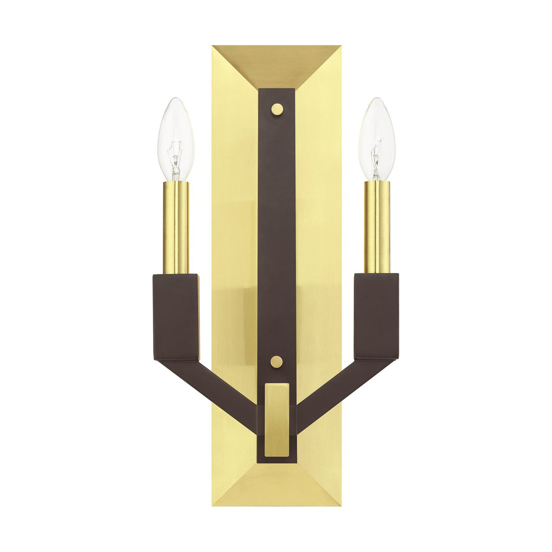 2 Light Satin Brass Ada Double Sconce