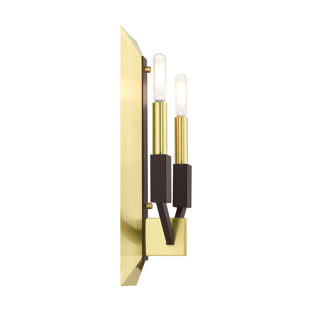 2 Light Satin Brass Ada Double Sconce