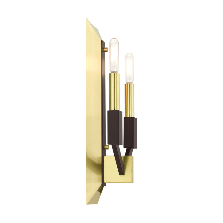 2 Light Satin Brass Ada Double Sconce