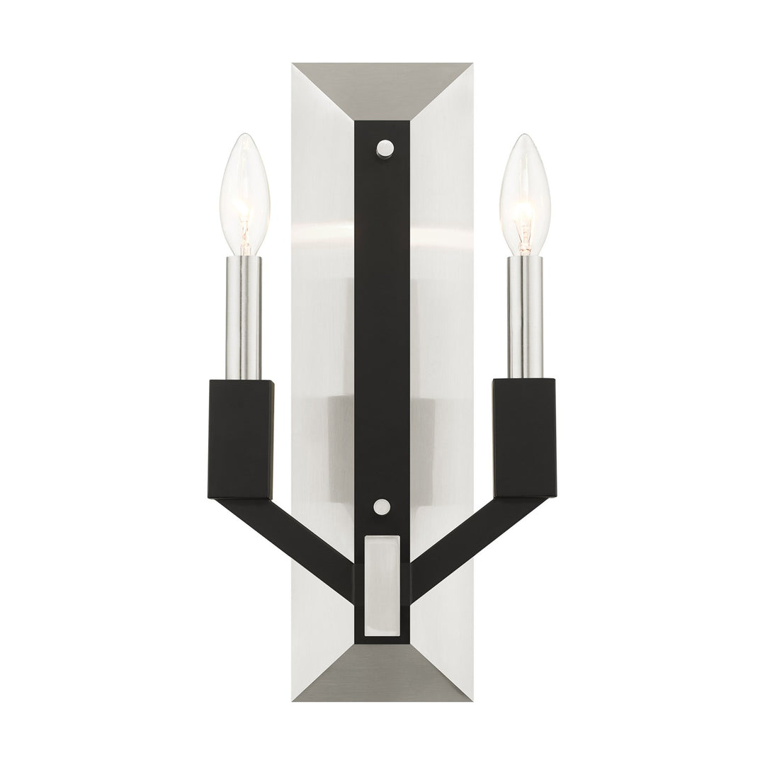 2 Light Brushed Nickel Ada Double Sconce by Livex Lighting