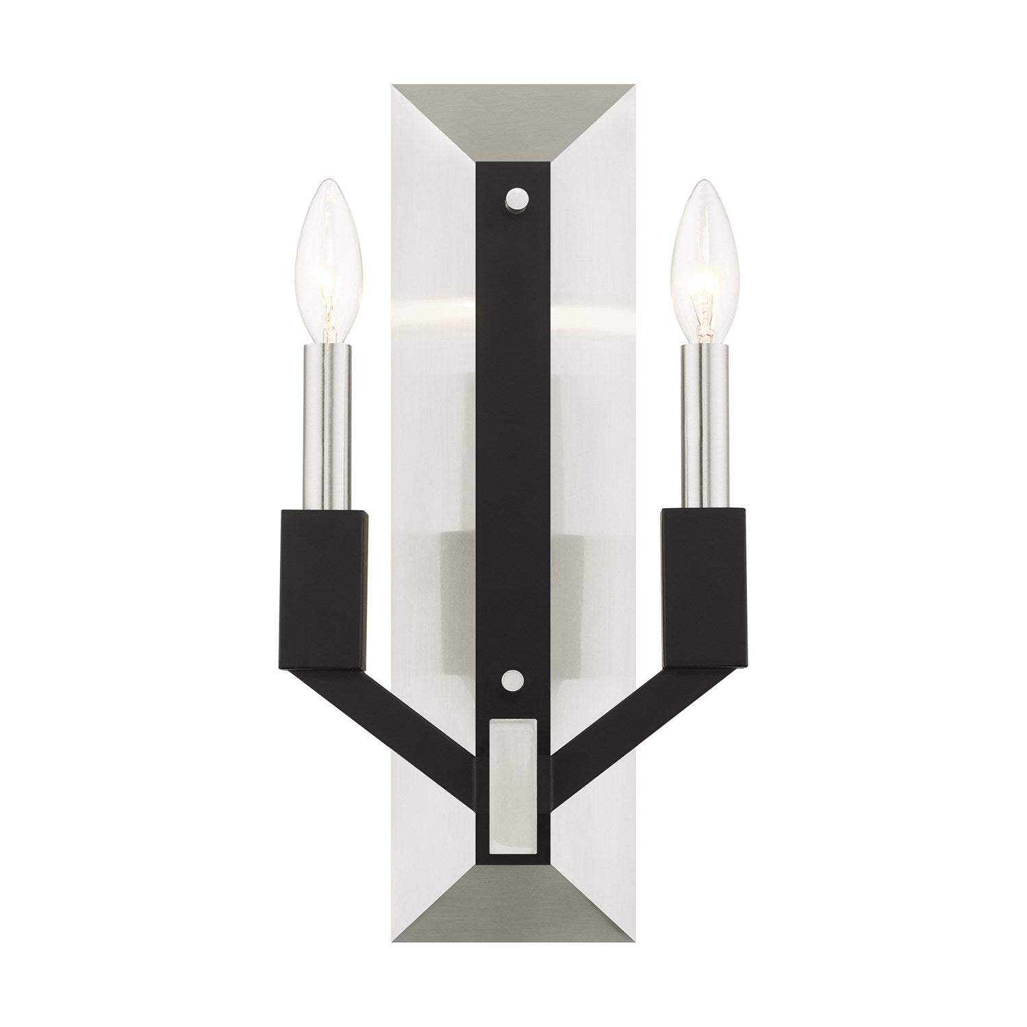 2 Light Brushed Nickel Ada Double Sconce by Livex Lighting