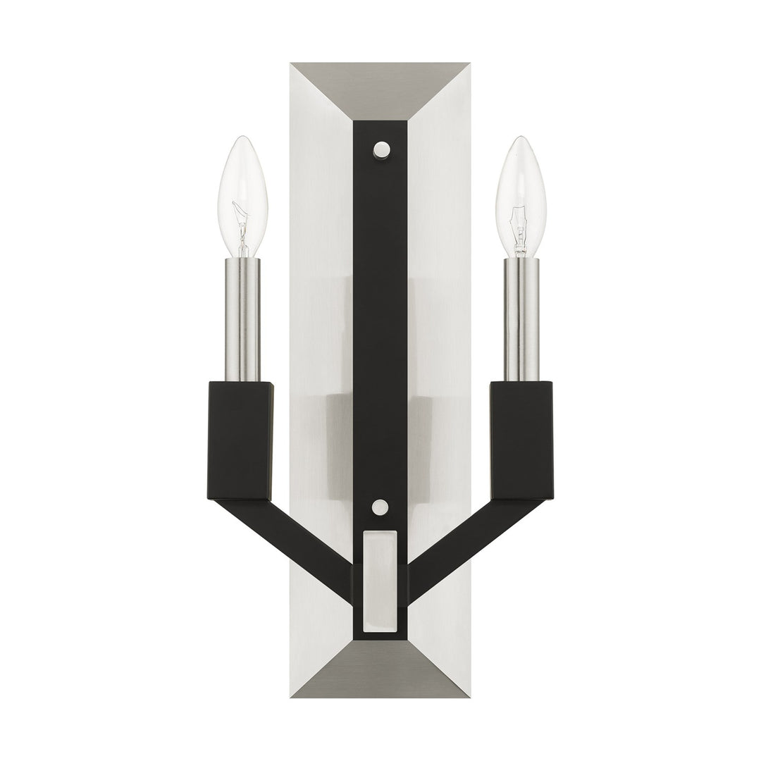 2 Light Brushed Nickel Ada Double Sconce