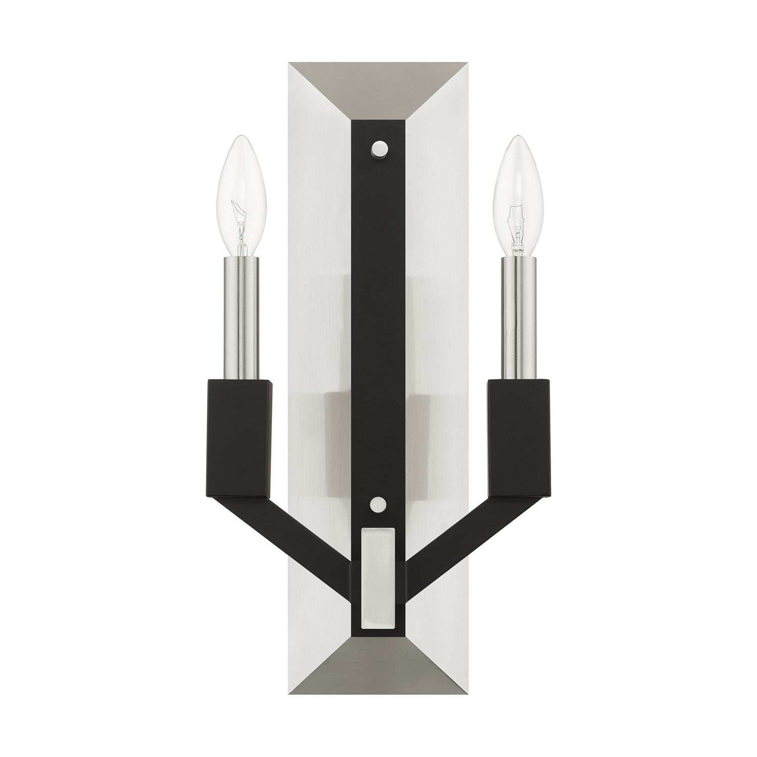 2 Light Brushed Nickel Ada Double Sconce