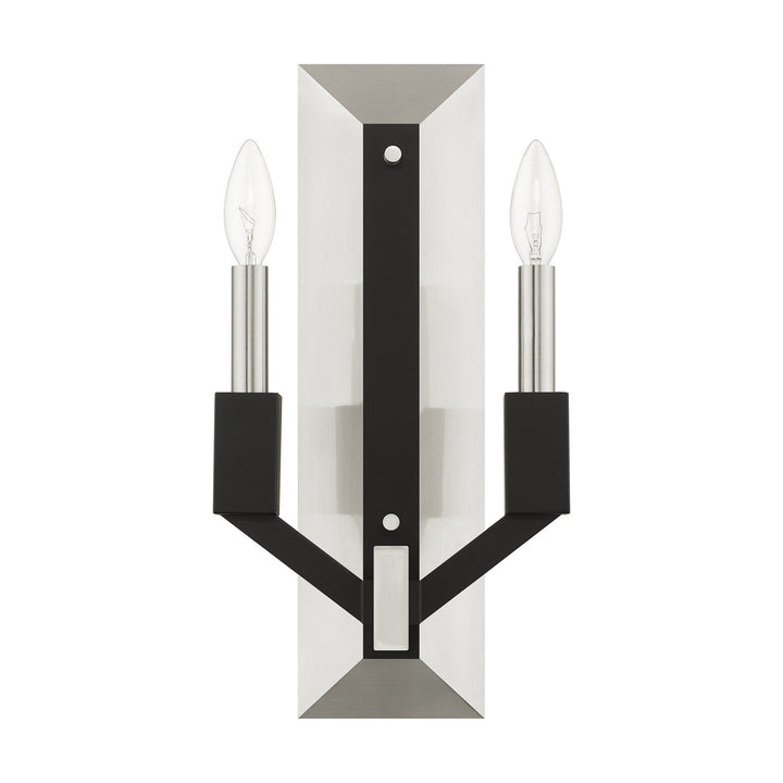 2 Light Brushed Nickel Ada Double Sconce