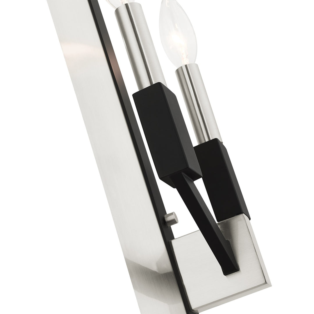 2 Light Brushed Nickel Ada Double Sconce