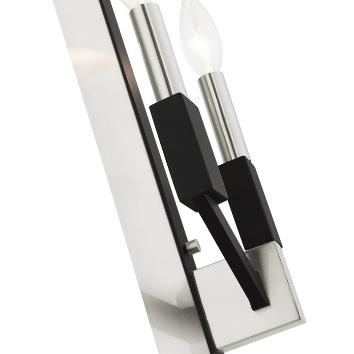 2 Light Brushed Nickel Ada Double Sconce