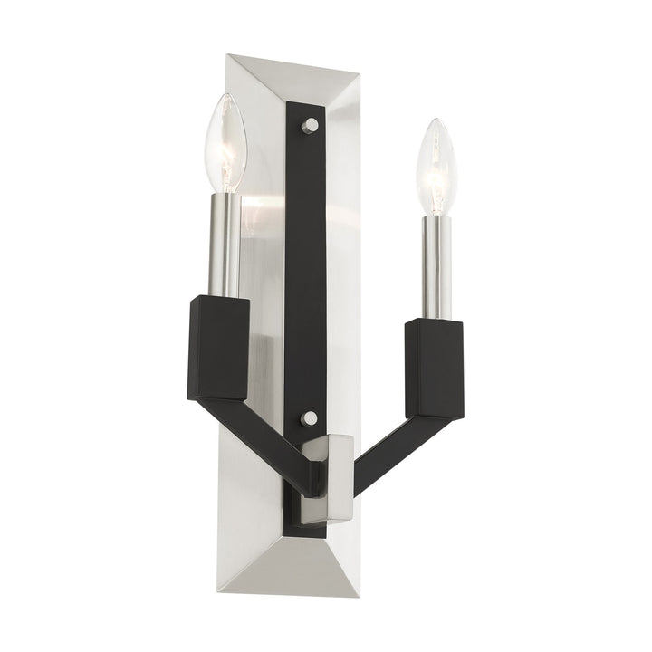 2 Light Brushed Nickel Ada Double Sconce