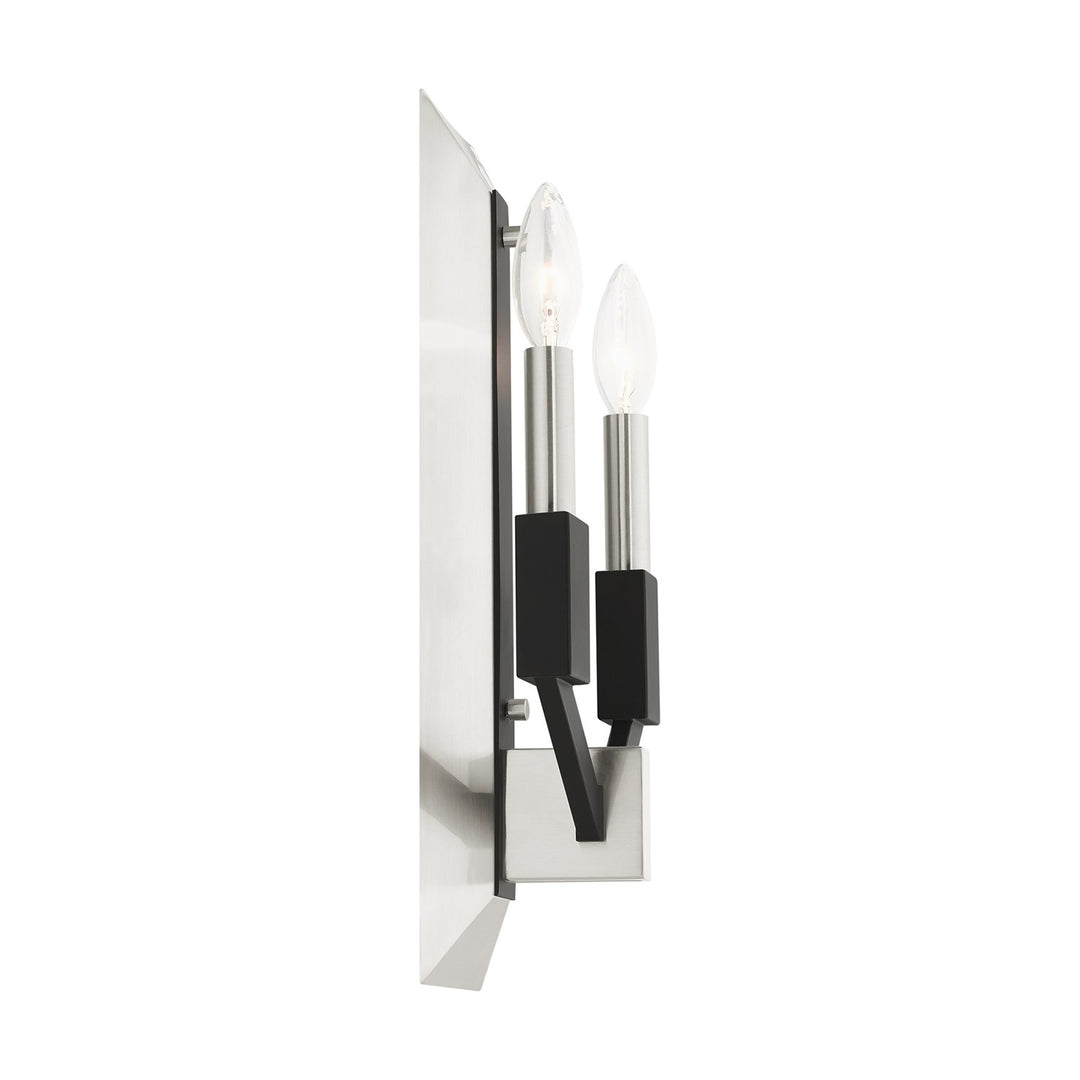 2 Light Brushed Nickel Ada Double Sconce