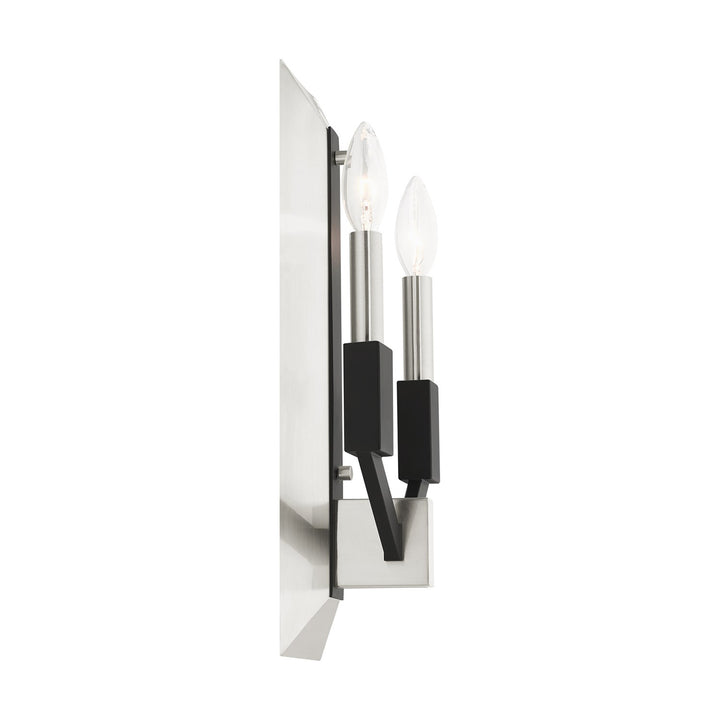 2 Light Brushed Nickel Ada Double Sconce