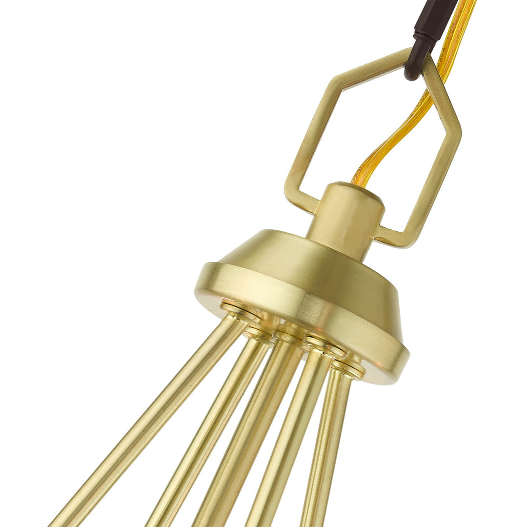 4 Light Satin Brass Chandelier