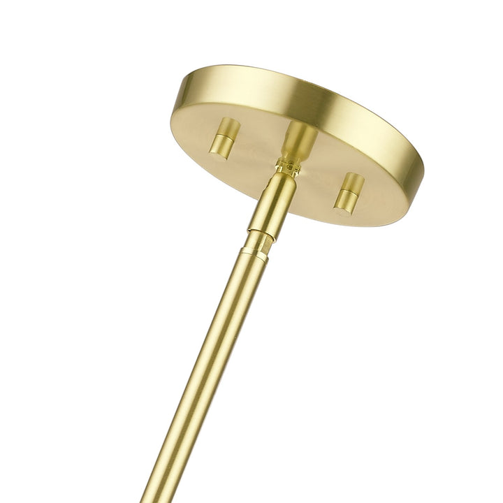4-Light Satin Brass Chandelier